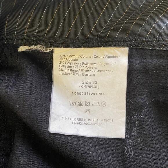 Guess Jeans Kurt Slim Fit Mens 32 Charcoal Striped Straight Cotton Blend Rocker - Picture 10 of 12